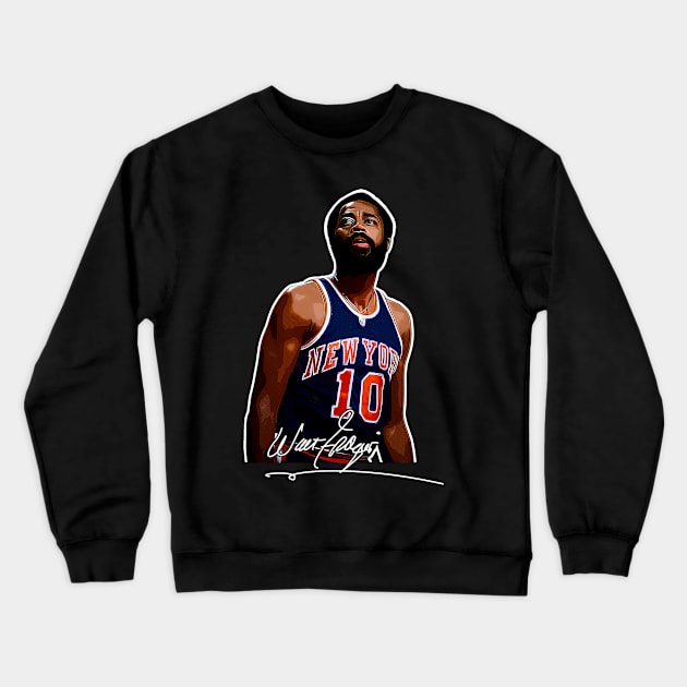 Walt Frazier The Clyde Basketball Legend Signature Vintage Retro 80s 90s Bootleg Rap Style Crewneck Sweatshirt by CarDE